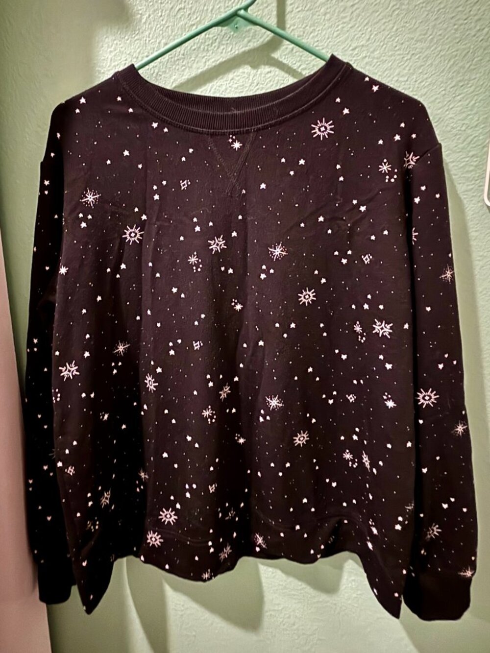 Stars Above Black Celestial Star Print Pajama Sweatshirt | Target | Large
